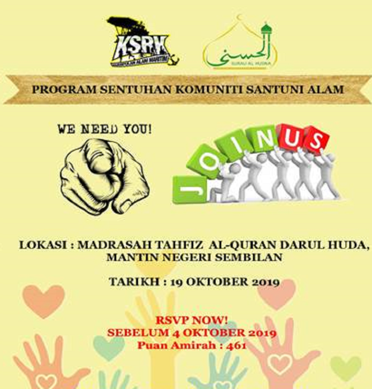 Program Sentuhan Komuniti Santuni ALAM – Madrasah Tahfiz Al Quran Darul Huda Mantin 2019